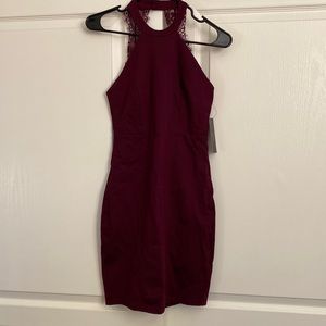 Lulus maroon dress size small brand new